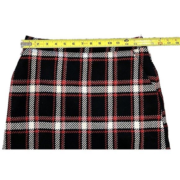 Women's ~Forever 21~ Wool Blend Plaid Fully Lined Mini Skirt Size M - Picture 3 of 7